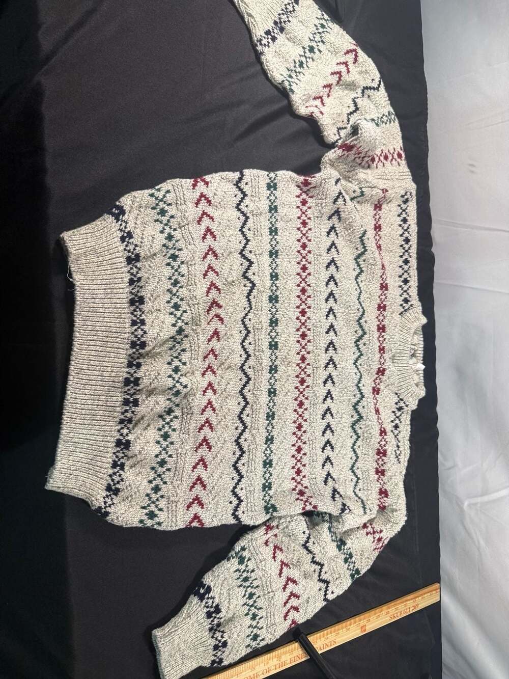 Vintage Sears Since 1886 Geometric Knit Crewneck Sweater XL Grandpacore
